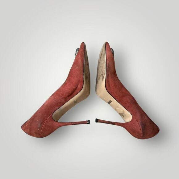 GUCCI Pink DIONYSUS Jeweled Tiger Heels Pumps Shoes sz40 - Picture 3 of 16